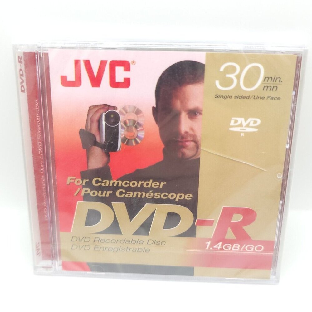 JVC Blank DVD DVD-R Sony Handycam Disc 30 Min 1.4GB/GO New Unopened